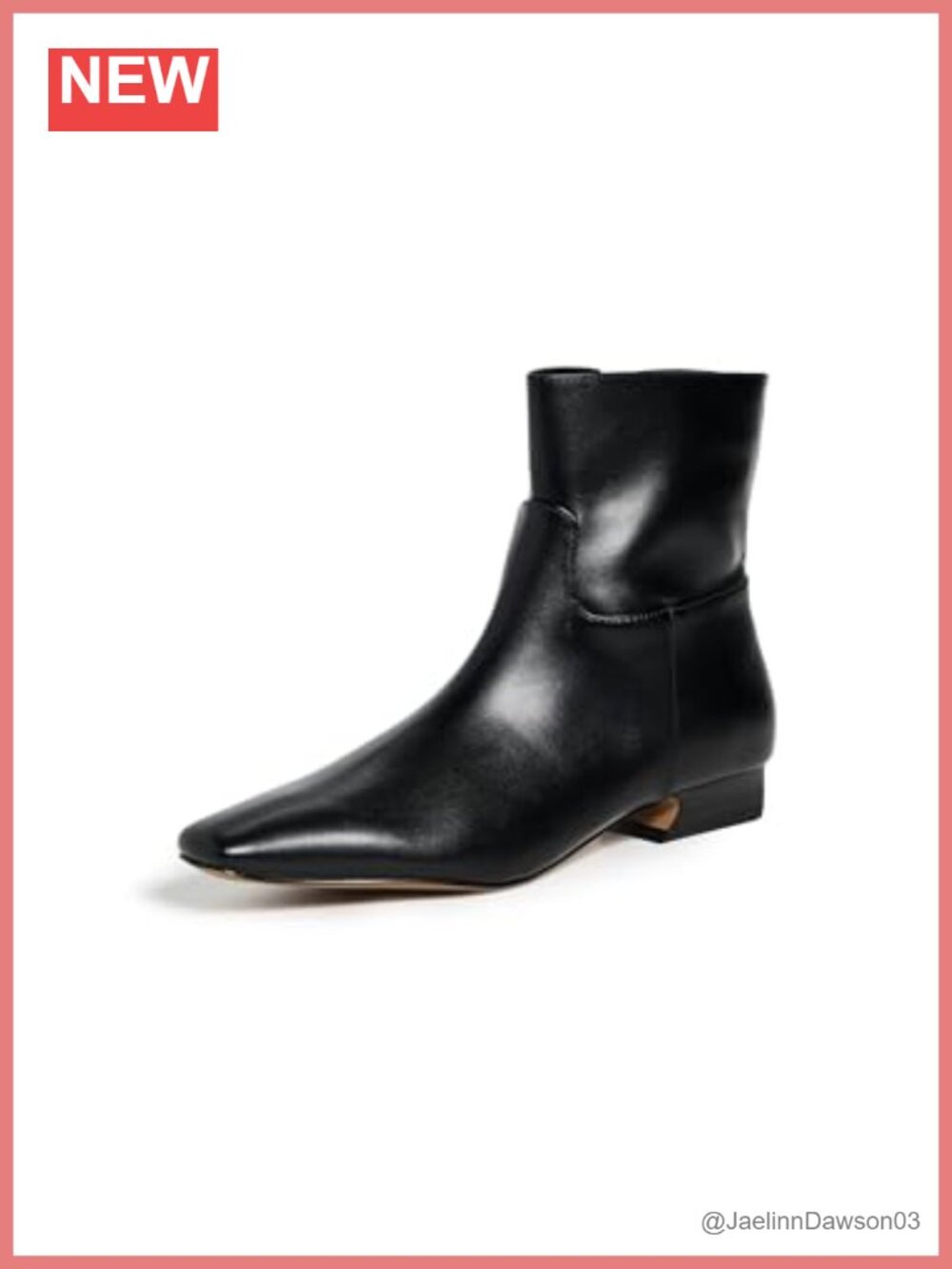 Vegan Leather Ankle Boots with Stacked Heel